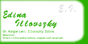 edina illovszky business card